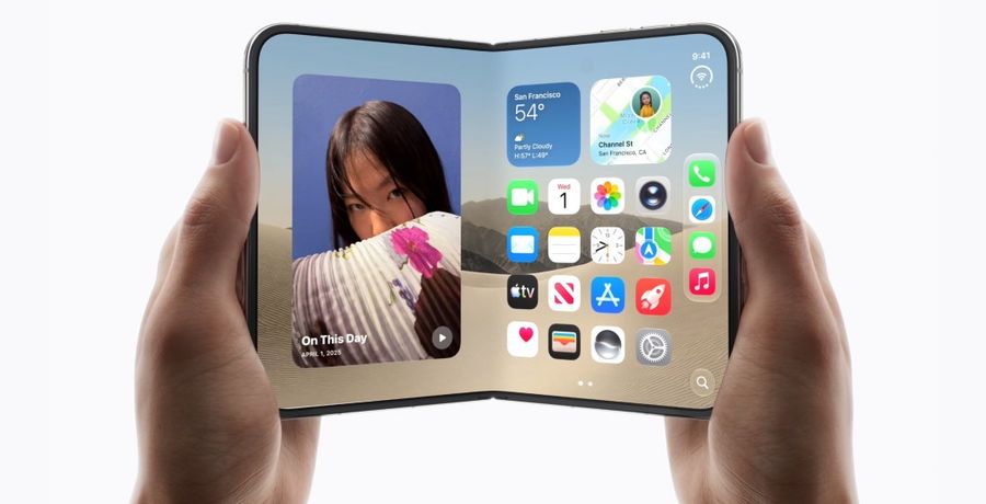 اپل اولین گوشی تاشوی خود را با نام iPhone Duo معرفی کرد